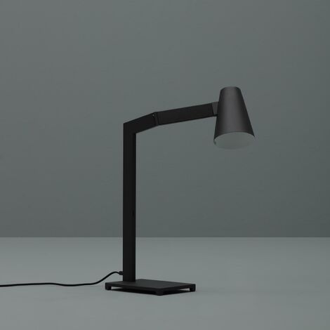 Lampada da tavolo con paralume in metallo nero 415x60,5h cm