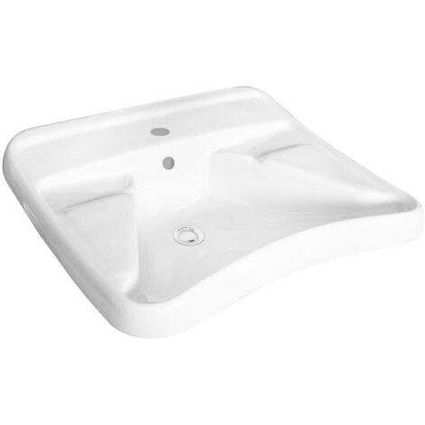 Lavabo disabili bianco - dimensioni L67 x P59 x H23,5 cm