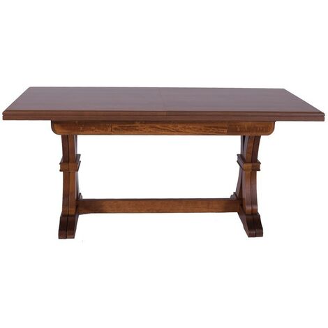 Tavolo in legno massello rettangolare allungabile colore noce 85x180-360xh79 cm EFFEZ