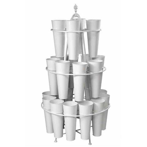 (2c)Portafiori espositore pz 24 bianco cm 82 x 151 h