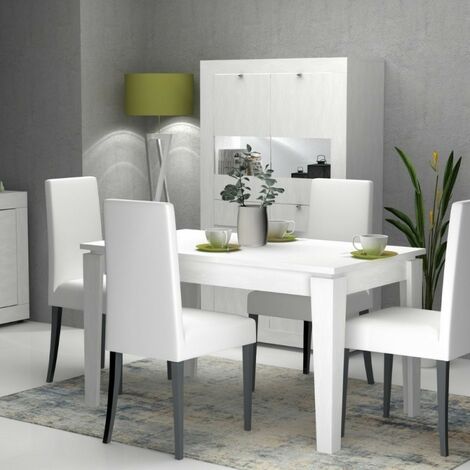 Tavolo Firenze 90x90 cm allungabile bianco - Caesaroo