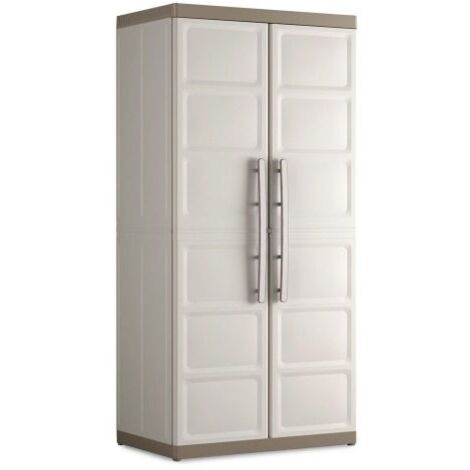 Armadio multiuso due ante quattro ripiani Beige EXCELLENCE 89x54xh182cm