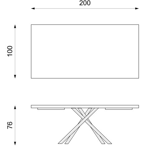 Tavolo Allungabile 200-300 x 100 cm - Spike (1/5)