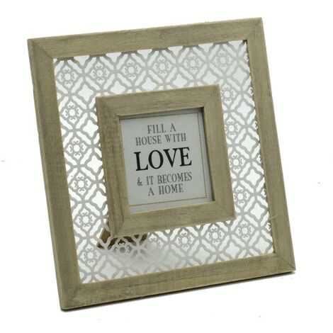 Lupia - Cornice Portafoto In Legno Da Parete Shabby Chic Grey Grigia, Per Foto, Stampe Artistiche, Poster, Quadri Moderni 18x24 Cm - Foto 8