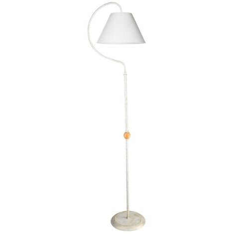 Lampada da terra a stelo Geo ASZ1043 con paralume tessuto bianco EFFEZ (1/5)