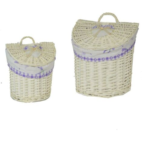 Cesta pensile vimini 1-2 lavanda mezzaluna cm28x21h22-29 (1/5)