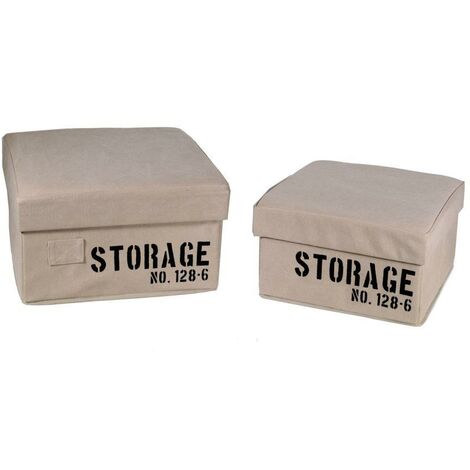 Scatola tessuto 1-2 crema storage quadro pieghevole cm 36x36h20