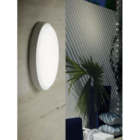 Navaris Plafoniera LED da Soffitto Tonda - Lampadario Moderno Tondo 19cm - Effetto Retro-illuminazione - Decorazione Illuminazione - Contorno Nero