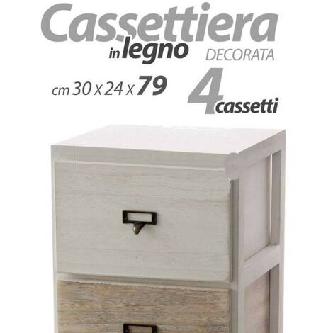 Cassettiera MilaniHome LASE - 60x38x103 Cm, Bianco, Made In Italy - Foto 3