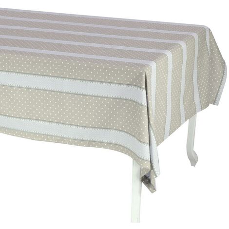 ABAKUHAUS Tovaglia Grunge Fiori E Farfalle – 140 X 240 Cm – Poliestere Resistente Alle Macchie – Crema Rosa - copertina
