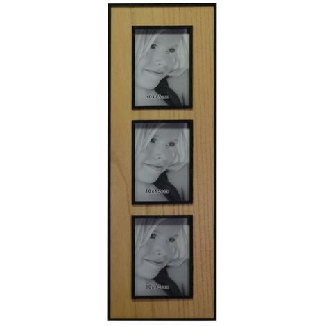 Multiple 3p rectangular Budapest wooden wall photo frame cm18,5x58x1,5