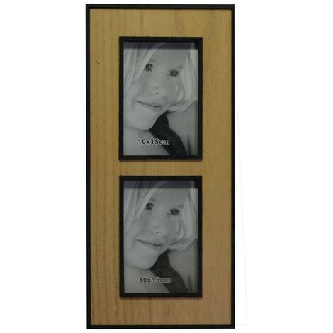 Portafoto muro legno budapest multiplo 2p rettangolare cm40,5x18,5x1,5 (1/2)