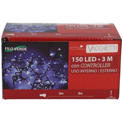 Prequ Catena Luminosa, 50 Nano Led, 4,9 Metri, Luce Calda Luce Fissa Cavo Modellabile A Batteria 650