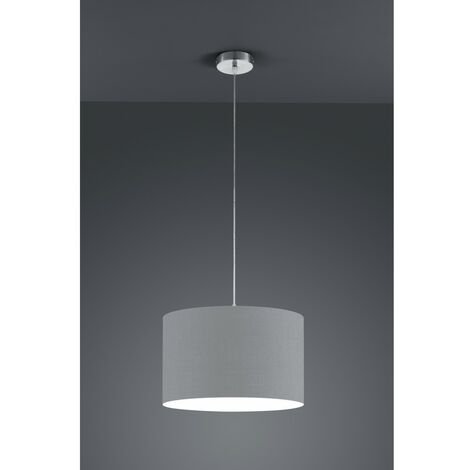 Sospensione Singola Hotel Paralume Grigio Ø40 cm Trio Lighting (1/5)
