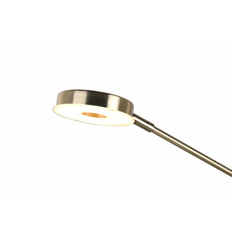 Barrie, Piantana moderna acciaio con braccio LED 32W+6W