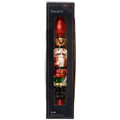 PUNTALE SCHIACCIANOCI H29CM ROSSO ALBERO NATALE ADDOBBI (1/3)