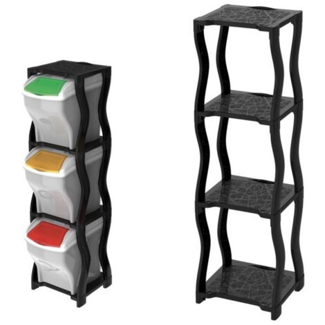 POKER SCAFFALE CONTENITORE 35 X 30 X 127 CM ANTRACITE (1/5)