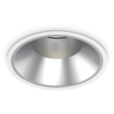 Faretto fisso da incasso tondo Arel in Alluminio bianco, diam. 7.5 cm