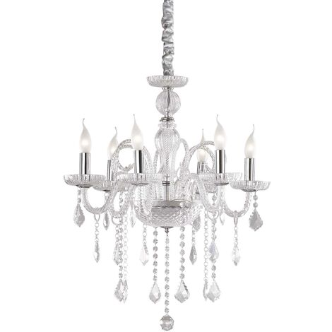 Lampadario A 5 Bracci Con Cristalli Artificiali Lampada Da Soffitto A 5 Fonti Luce Struttura Trasparente Lux Pro 83387090