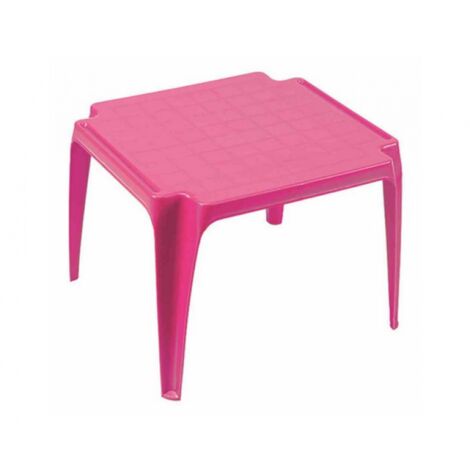 Tavolino da gioco in plastica fuxia per bambini - 55x50x44cm