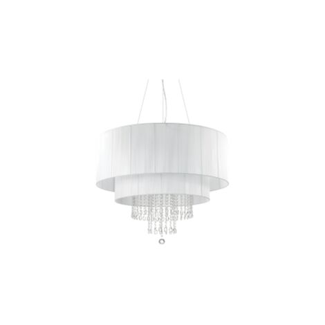 Lampadario A Sospensione 10 Luci Bianco D 90 X H 80 Cm lampadario-a-sospensione-10-luci-bianco-d-90-x-h-80-cm