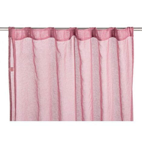 Pannello Tenda Singolo Linea Oro - Rosa, Semitrasparente, Cm 140x280