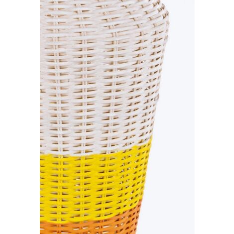 Tkm - Pouf Square In Resina Quadrato 40x40 Cm Arancio