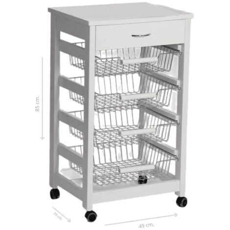 Carrello con cassetto 85x49x39 cm