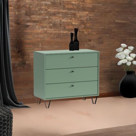 Cassettiera Verde Con 4 Cassetti - Per Ufficio E Casa, 25.9x38.2x29 Cm - Foto 5