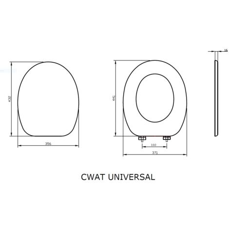 Sedile tavoletta WC in resina resistente bianca