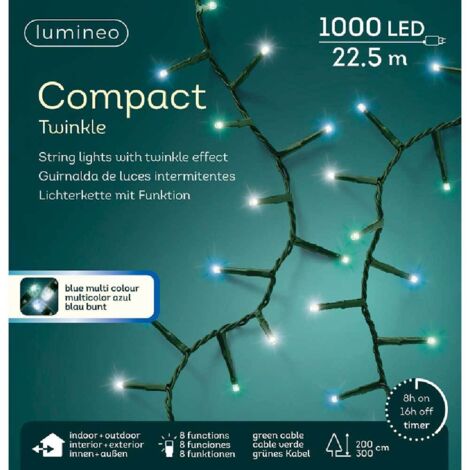 Catena led 1000 led 22,5m aqua/bianco/blu (1/2)