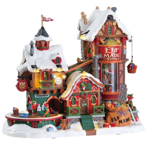 Paesaggio fattoria degli elfi villaggio natale fabbrica giocattoli lemax 75190