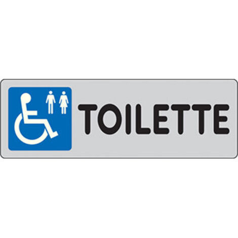 Etichetta segnaletica toilette donna 15x5 cm