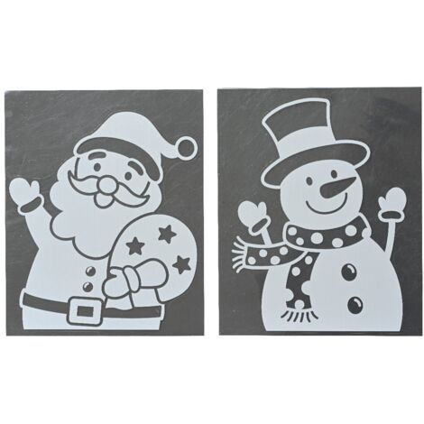 Sticker bianco ass dec natalizie 34,5x28,5cm (1/3)