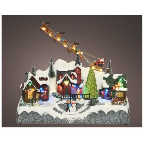 Lumineo Casa di Natale Illuminata - 28 LED Multicolori - 32x17x27,5 cm (1/5)
