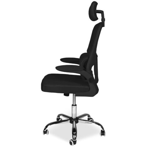 Flash Furniture Sedia Ufficio Girevole In Rete Marrone Schienale Medio Base Cromata 58x55x25cm