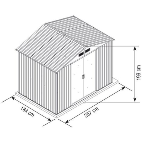 Casetta Maison Verdelook verde in metallo cm 257 x 184 x 199h (1/4)