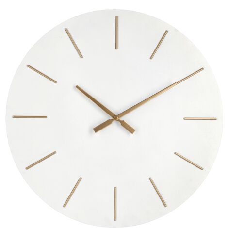 Orologio da Parete Bianco Moderno 60 cm - TIME - Colore: Nero