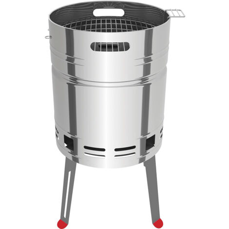 Barbecue barile tondo a forma di birra tramontina in acciaio griglia carne pesce bello elegante