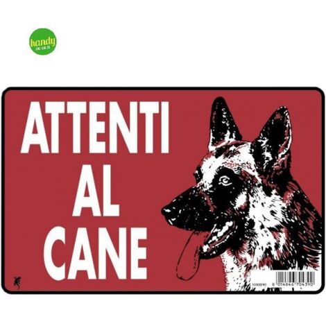 Cartello 3M attenti al cane rosso 20 x 30 cm