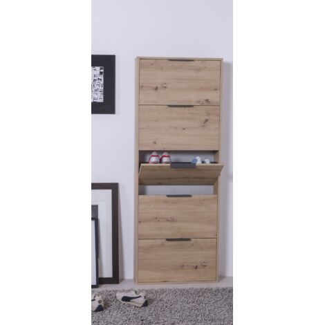 SCARPIERA 5 RIBALTE MOD. ESPRESSO CM 65X15 H.173.5 ROVERE ARTISAN