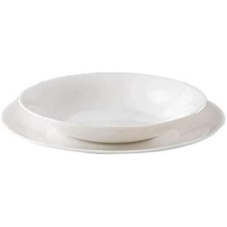 Servizio piatti Bormioli White Moon 12 Pezzi in vetro opale bianco