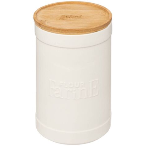 Barattolo farina Natureo con coperchio bamboo