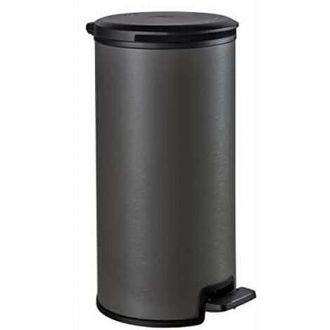 Pattumiera Keter Deco Bin Round 30l argento cm 36x30x59 h (1/5)