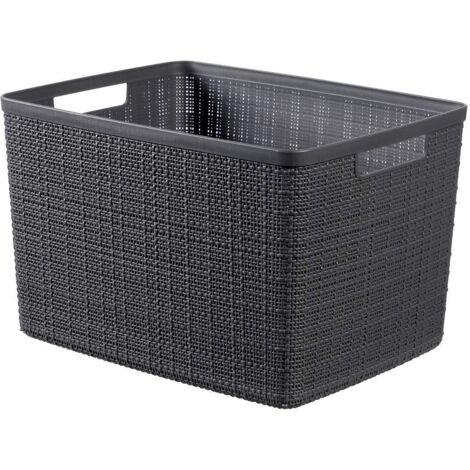 Cesto Curver Jute quadrato grigio 17l cm 28x28x27 h