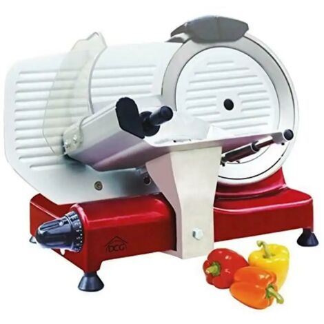 DCG AS2495 Affettatrice Elettrico Professionale 300W Rosso Con Lama 25 Cm (1/2)