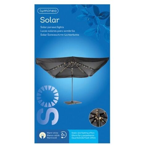 Luci Ad Energia Solare 72 Led Per Illuminazione Ombrelloni Da Esterno 120 cm (1/4)