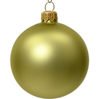 Box Da 6 Palline Di Natale In Vetro Opaco Colore Pistacchio 6Cm