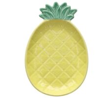 Piatto Ananas 18,5x12,5x2,5h cm Pachy Stoneware Giallo