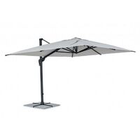 Ombrellone da giardino con braccio a 360° INES 300x400x h265 cm antracite - grigio chiaro